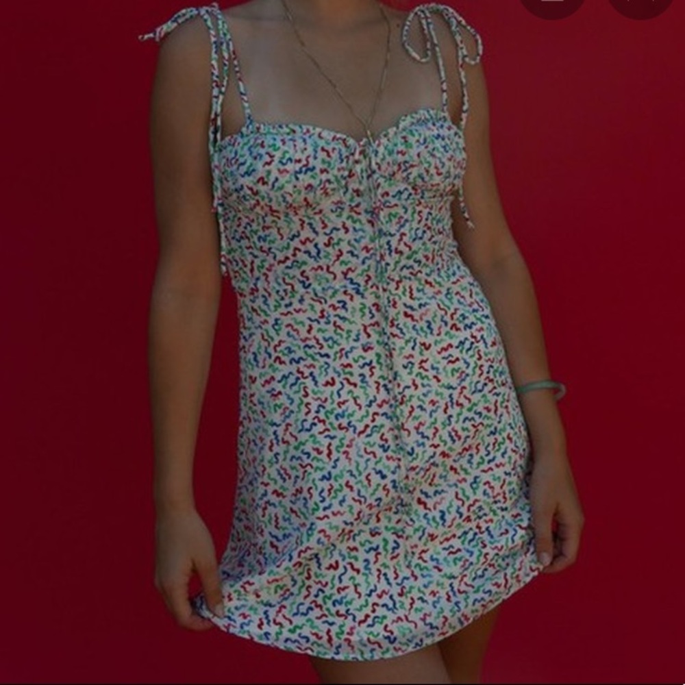 Realisation Par Devon Dress in White Squiggle
